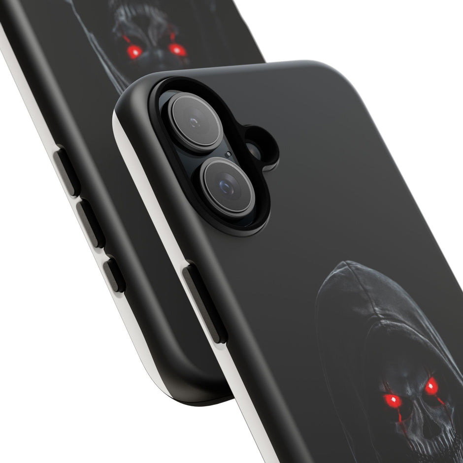 Tough Phone Case – Hooded Grim Reaper with Red Glowing Eyes