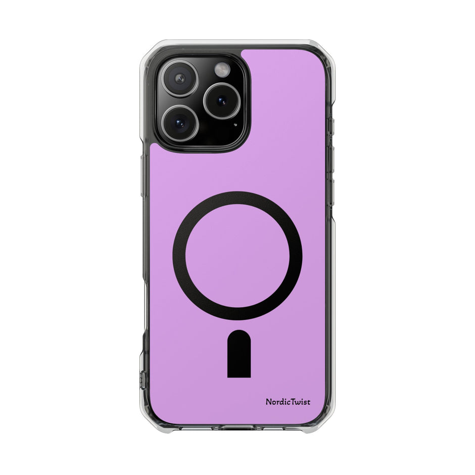 Clear Magnetic Phone Case Minimal Purple