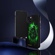Tough Phone Case – Green Grim Reaper Skull Gothic Design