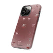 Cherry Bow Phone Case — Cute Red Gradient Protective Cover