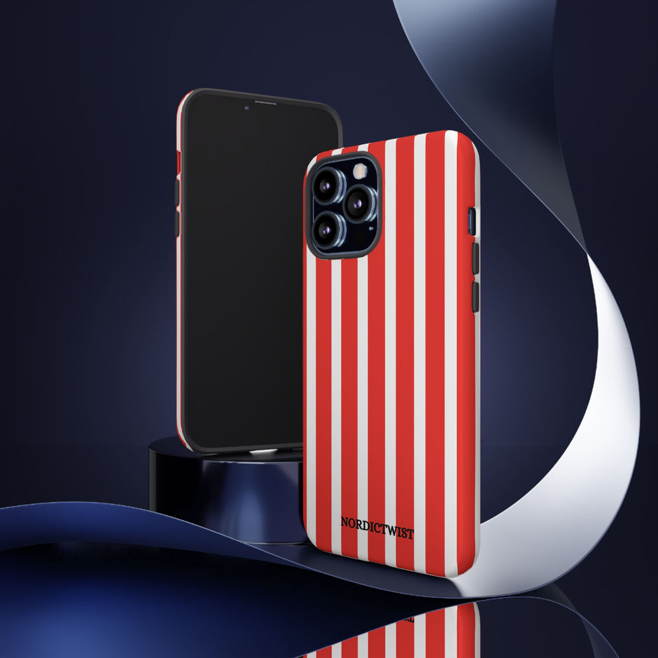 Red Striped Phone Case - Tough Cases for Stylish Protection