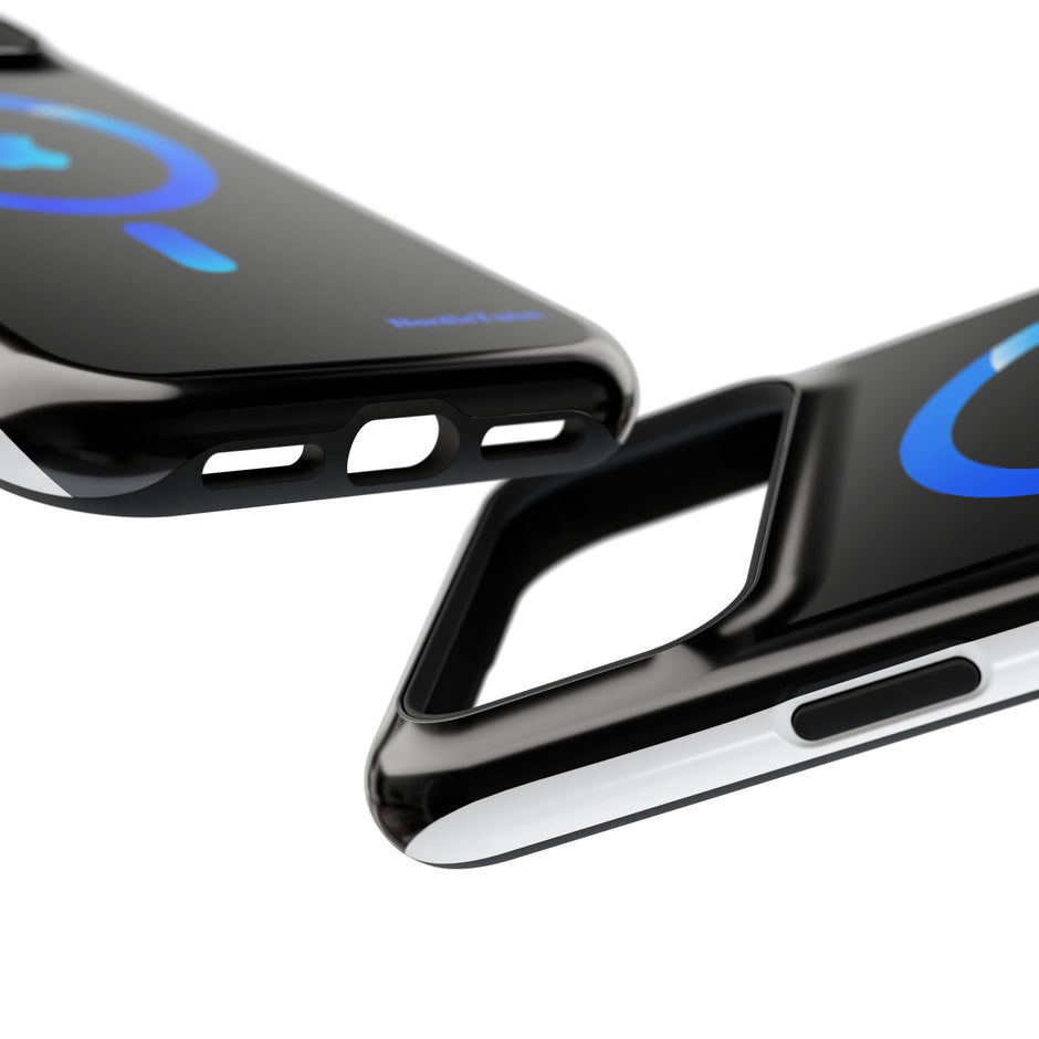 Stöttåligt MagSafe iPhone-skal – Blå Ring