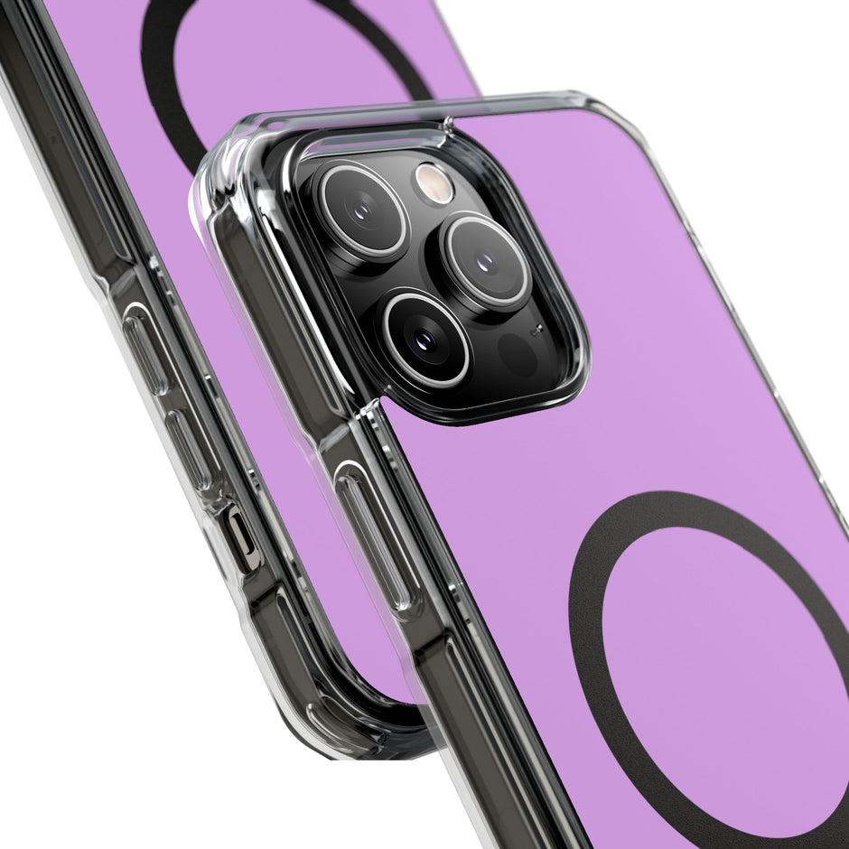 Clear Magnetic Phone Case Minimal Purple