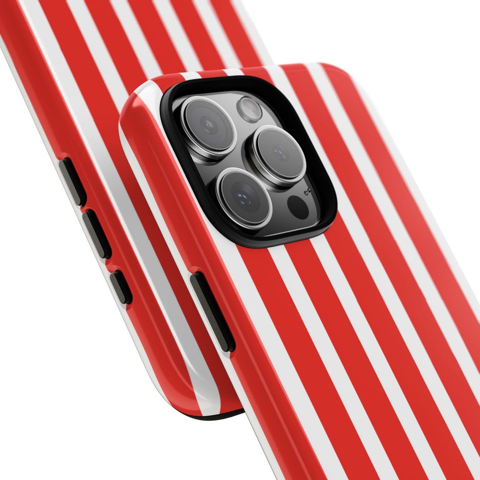 Red Striped Phone Case - Tough Cases for Stylish Protection