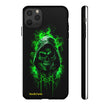 Tough Phone Case – Green Grim Reaper Skull Gothic Design
