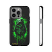 Tough Phone Case – Green Grim Reaper Skull Gothic Design