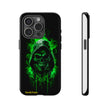 Tough Phone Case – Green Grim Reaper Skull Gothic Design