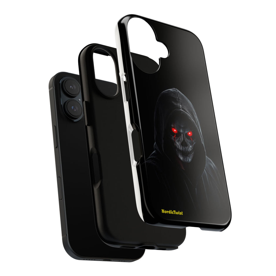 Tough Phone Case – Hooded Grim Reaper with Red Glowing Eyes