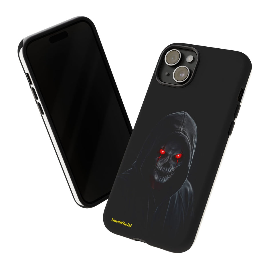 Tough Phone Case – Hooded Grim Reaper with Red Glowing Eyes