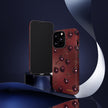 Cherry Pattern Tough Phone Case — Retro Dark Red Cherry iPhone Cover