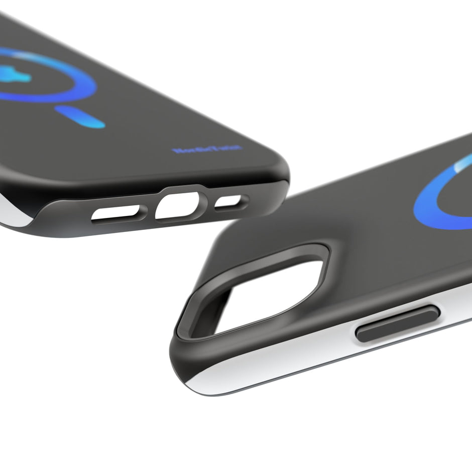 Stöttåligt MagSafe iPhone-skal – Blå Ring