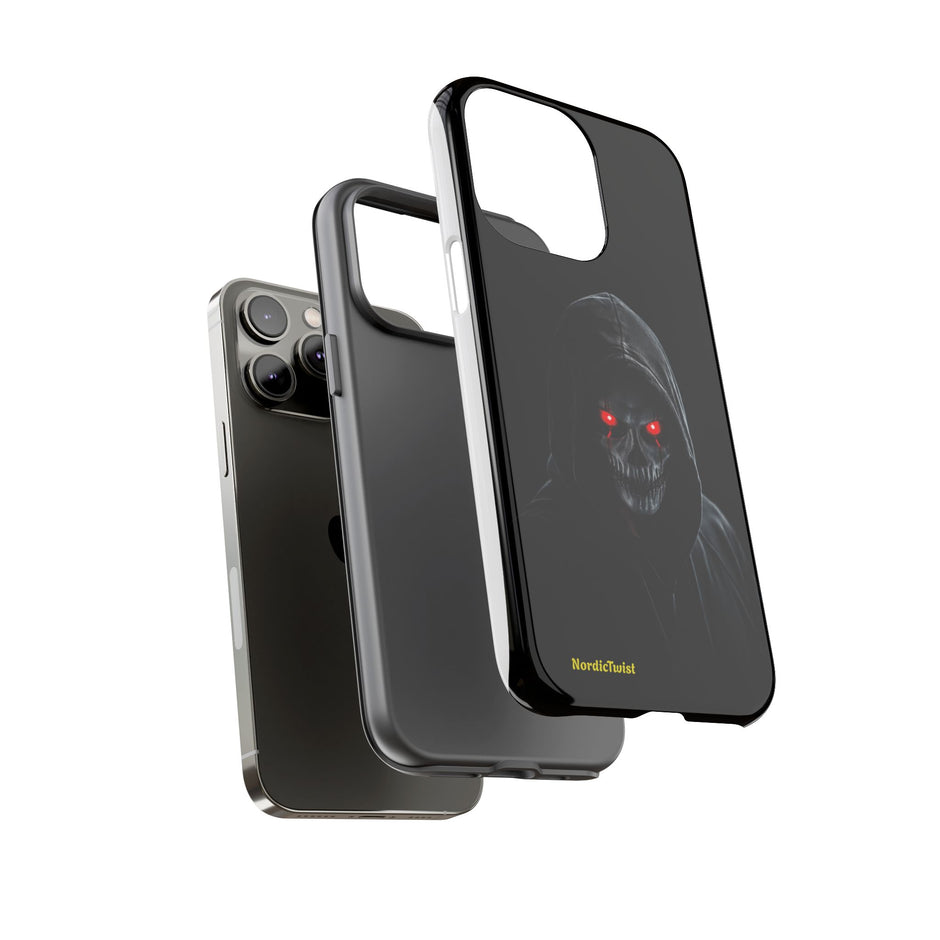 Tough Phone Case – Hooded Grim Reaper with Red Glowing Eyes