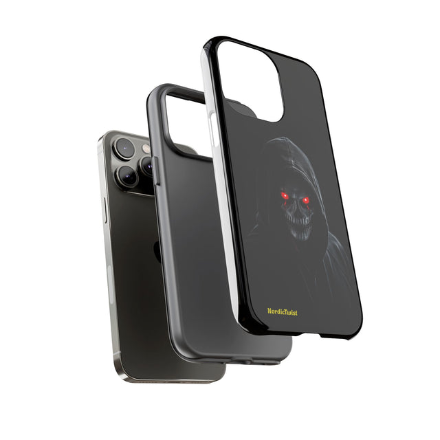 Tough Phone Case – Hooded Grim Reaper with Red Glowing Eyes