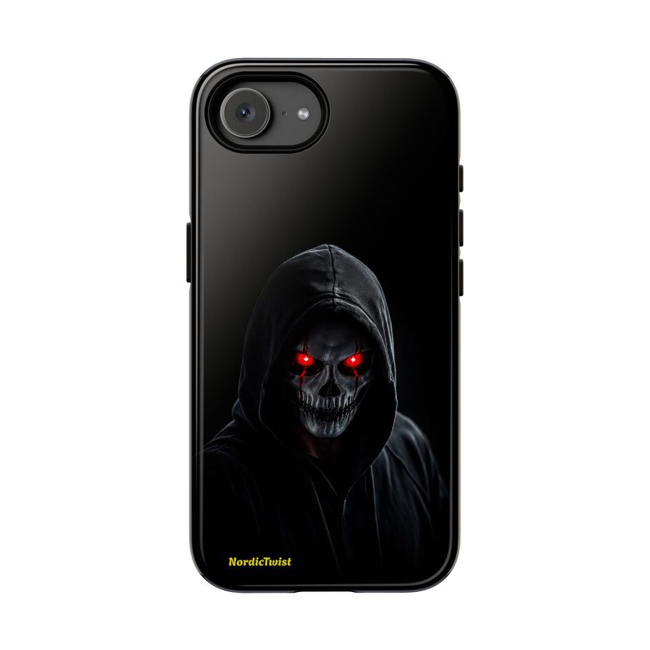 Tough Phone Case – Hooded Grim Reaper with Red Glowing Eyes