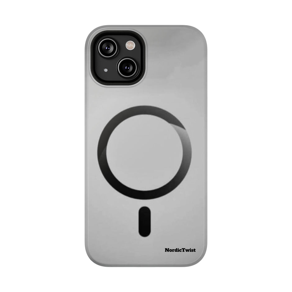 MagSafe Mobilskal – Grå Ringdesign