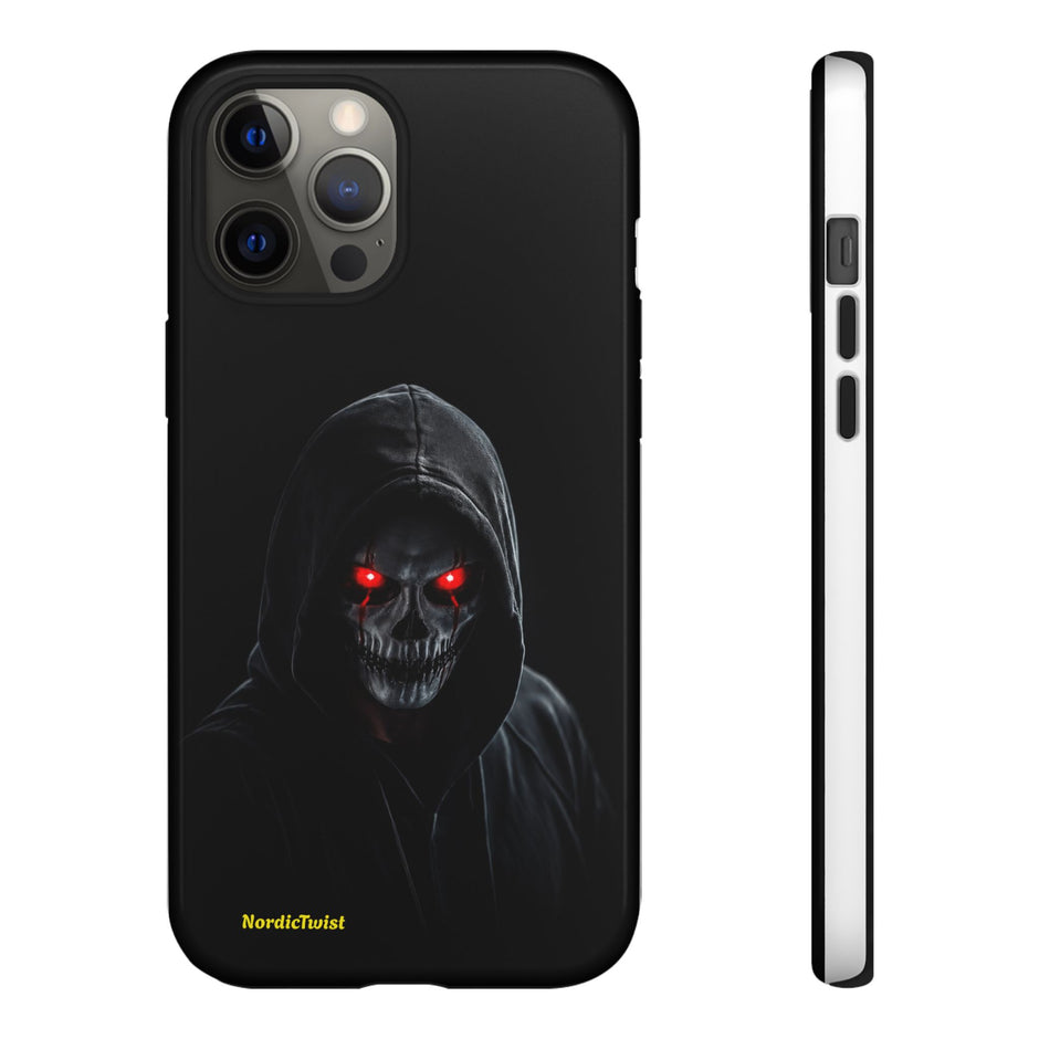 Tough Phone Case – Hooded Grim Reaper with Red Glowing Eyes