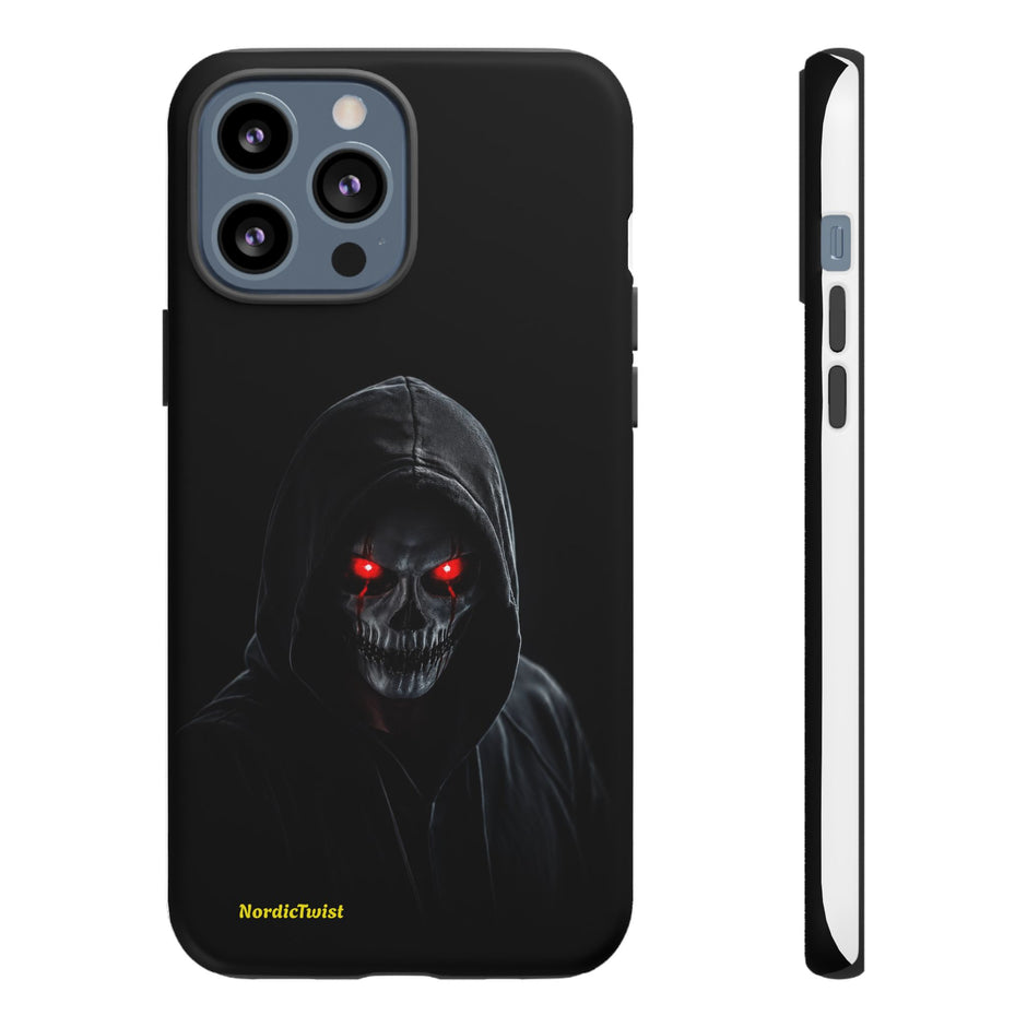 Tough Phone Case – Hooded Grim Reaper with Red Glowing Eyes