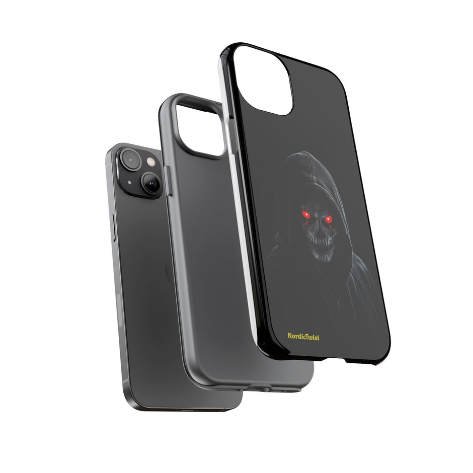 Tough Phone Case – Hooded Grim Reaper with Red Glowing Eyes