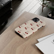 Cherry Pattern Phone Case — Cute Retro Red Cherries on Cream