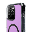 Clear Magnetic Phone Case Minimal Purple