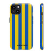 Blue and Yellow Striped Phone Case - Tough Cases