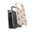 Cherry Pattern Phone Case — Cute Retro Red Cherries on Cream