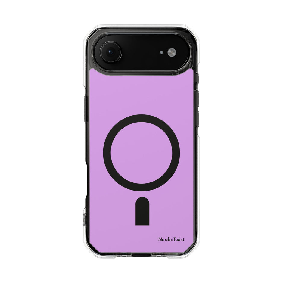Clear Magnetic Phone Case Minimal Purple