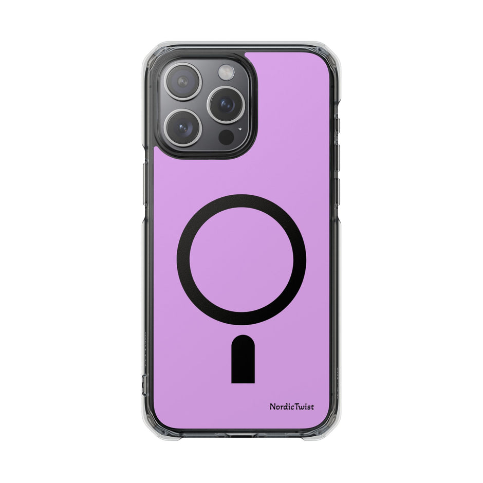 Clear Magnetic Phone Case Minimal Purple