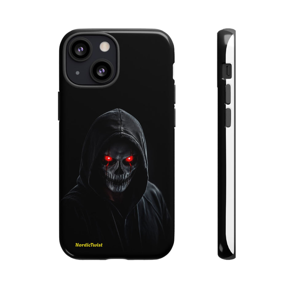 Tough Phone Case – Hooded Grim Reaper with Red Glowing Eyes