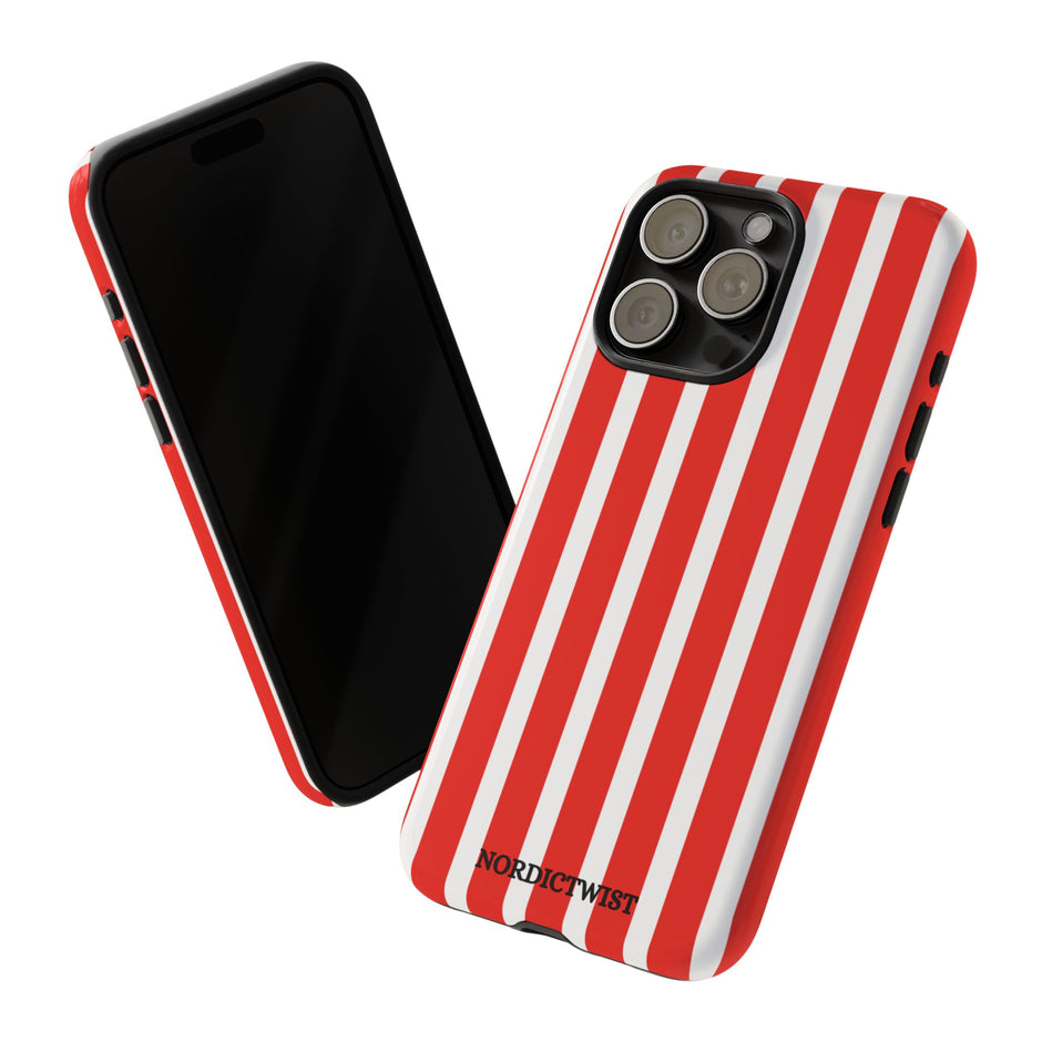 Red Striped Phone Case - Tough Cases for Stylish Protection