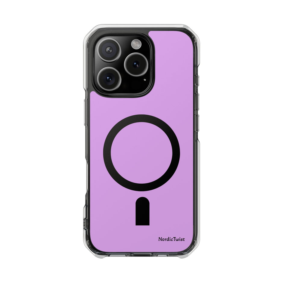 Clear Magnetic Phone Case Minimal Purple