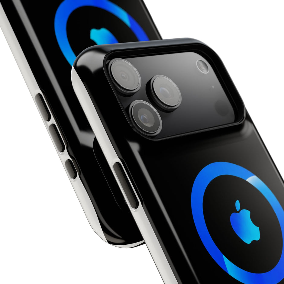 Stöttåligt MagSafe iPhone-skal – Blå Ring