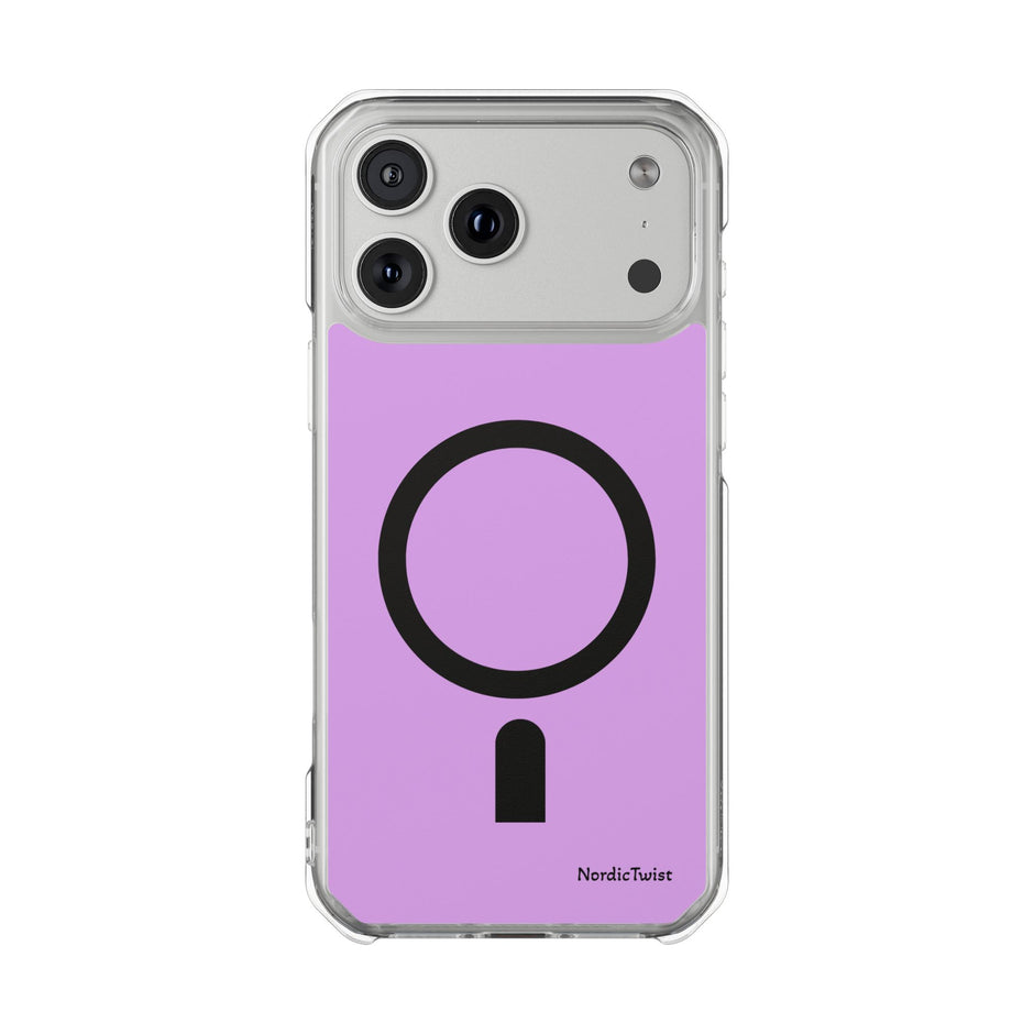 Clear Magnetic Phone Case Minimal Purple