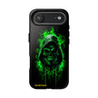 Tough Phone Case – Green Grim Reaper Skull Gothic Design