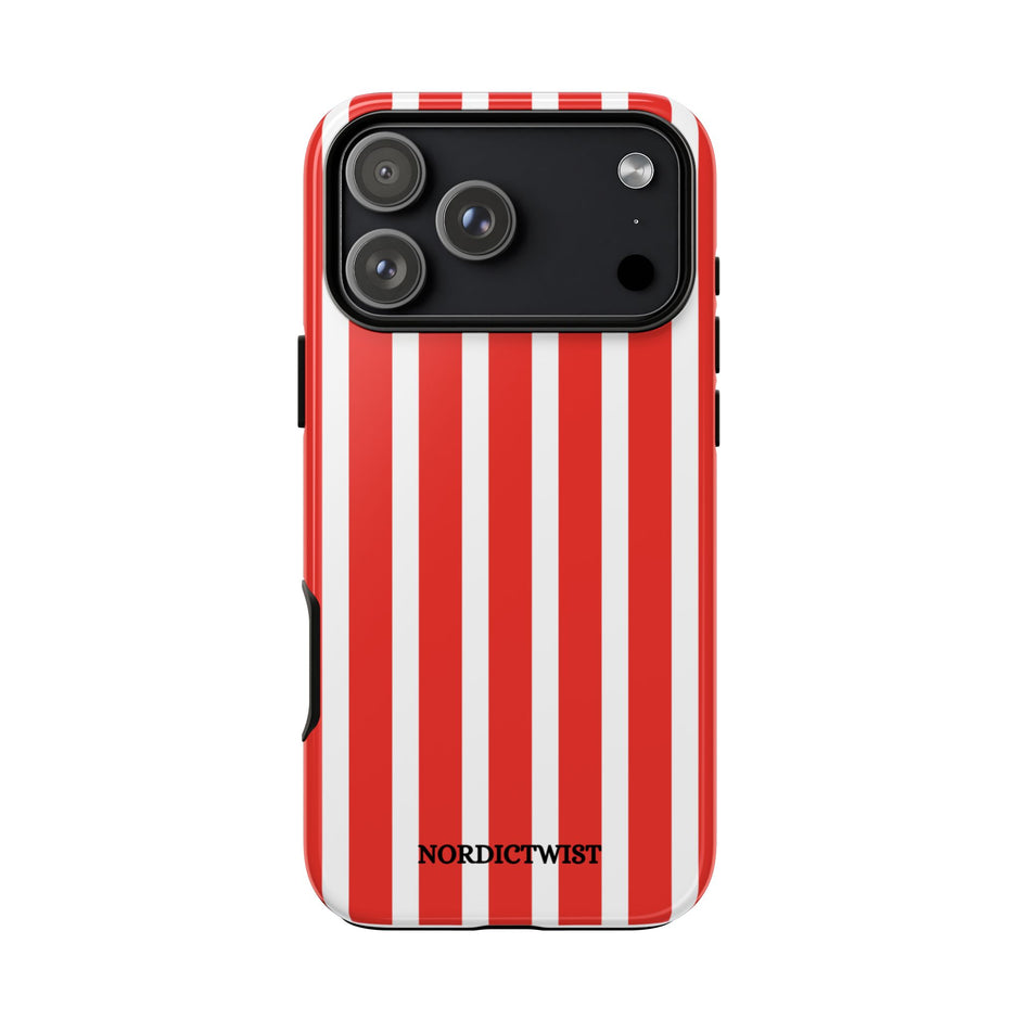 Red Striped Phone Case - Tough Cases for Stylish Protection