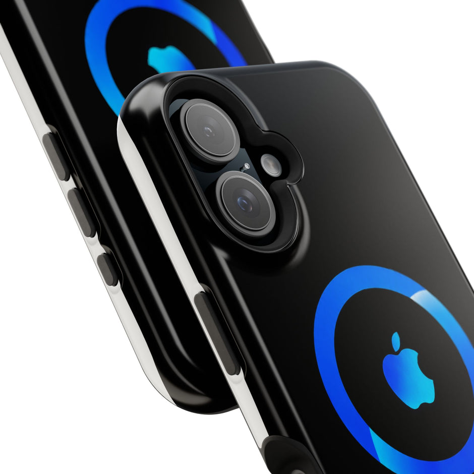 Stöttåligt MagSafe iPhone-skal – Blå Ring