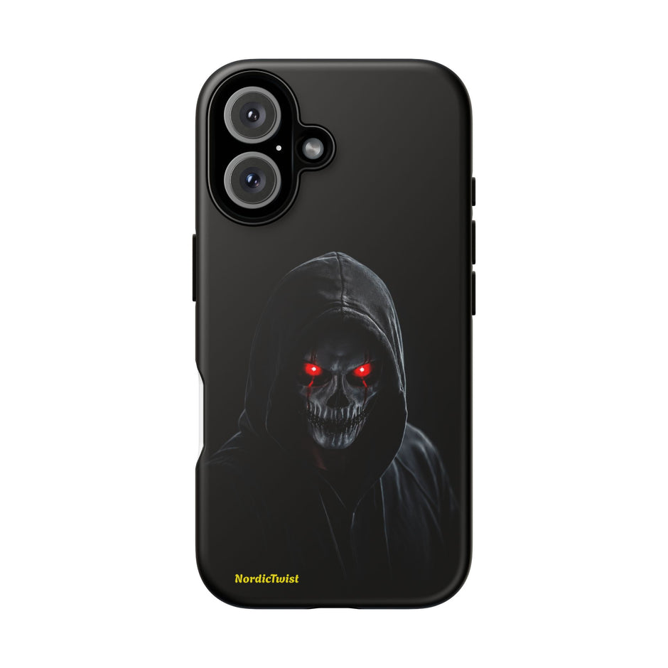 Tough Phone Case – Hooded Grim Reaper with Red Glowing Eyes