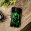 Tough Phone Case – Green Grim Reaper Skull Gothic Design