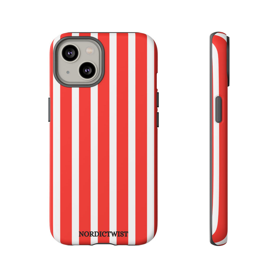 Red Striped Phone Case - Tough Cases for Stylish Protection