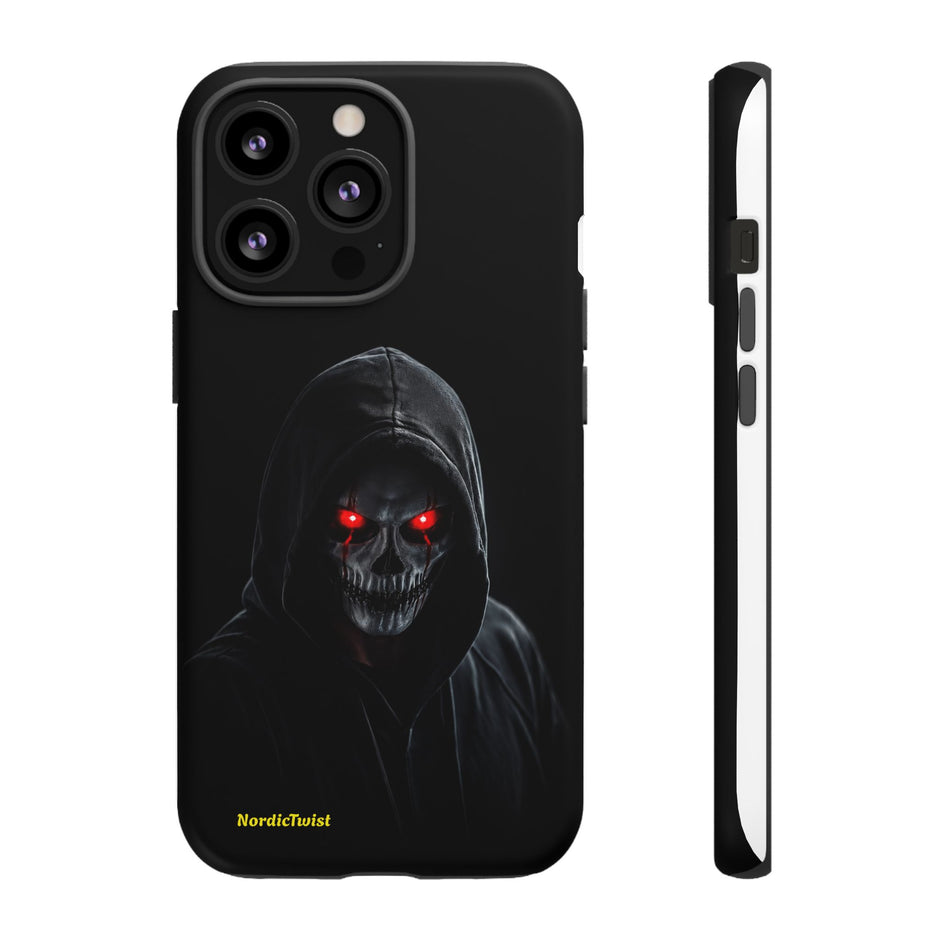 Tough Phone Case – Hooded Grim Reaper with Red Glowing Eyes