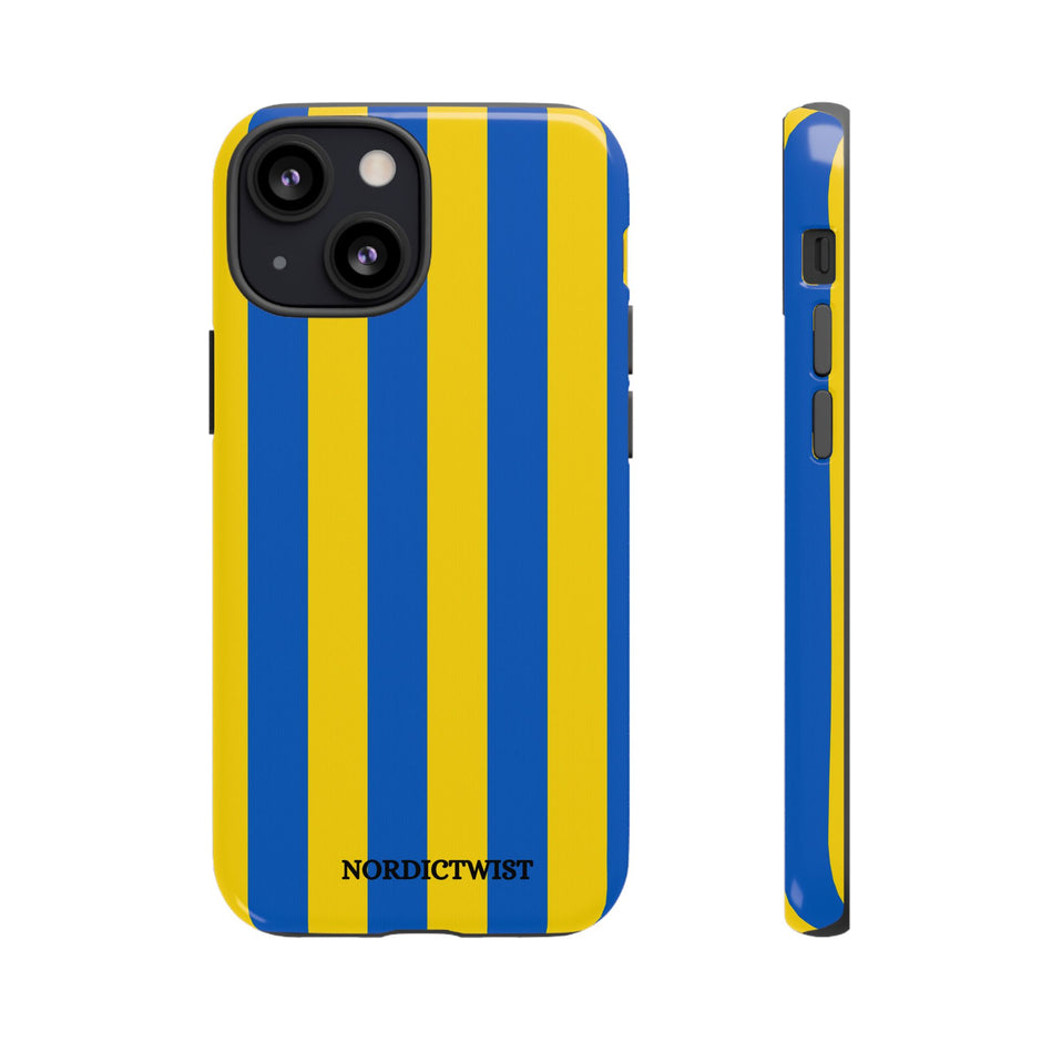Blue and Yellow Striped Phone Case - Tough Cases