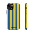Blue and Yellow Striped Phone Case - Tough Cases