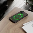 Tough Phone Case – Green Grim Reaper Skull Gothic Design