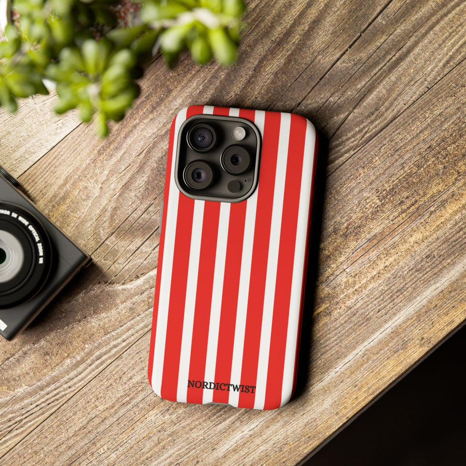 Red Striped Phone Case - Tough Cases for Stylish Protection