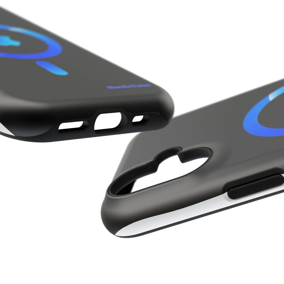 Stöttåligt MagSafe iPhone-skal – Blå Ring