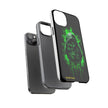 Tough Phone Case – Green Grim Reaper Skull Gothic Design