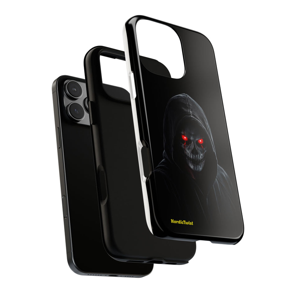Tough Phone Case – Hooded Grim Reaper with Red Glowing Eyes