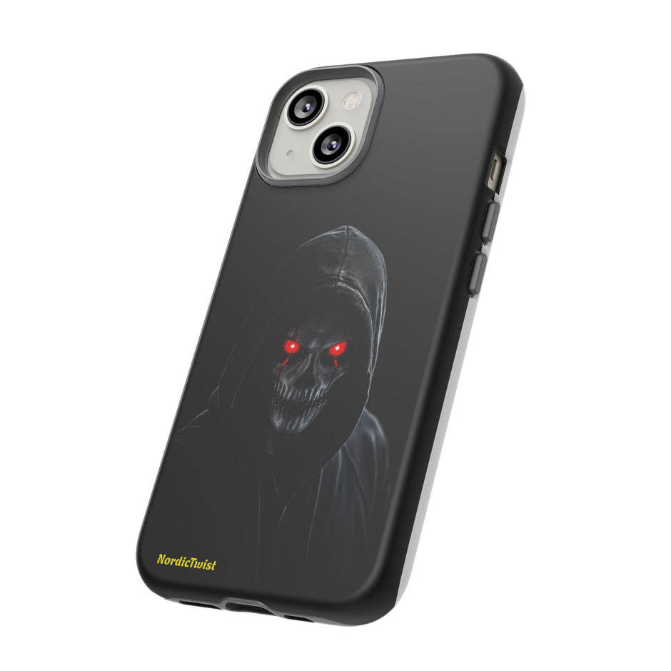 Tough Phone Case – Hooded Grim Reaper with Red Glowing Eyes