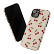 Cherry Pattern Tough Phone Case — Retro Red Cherries on Cream
