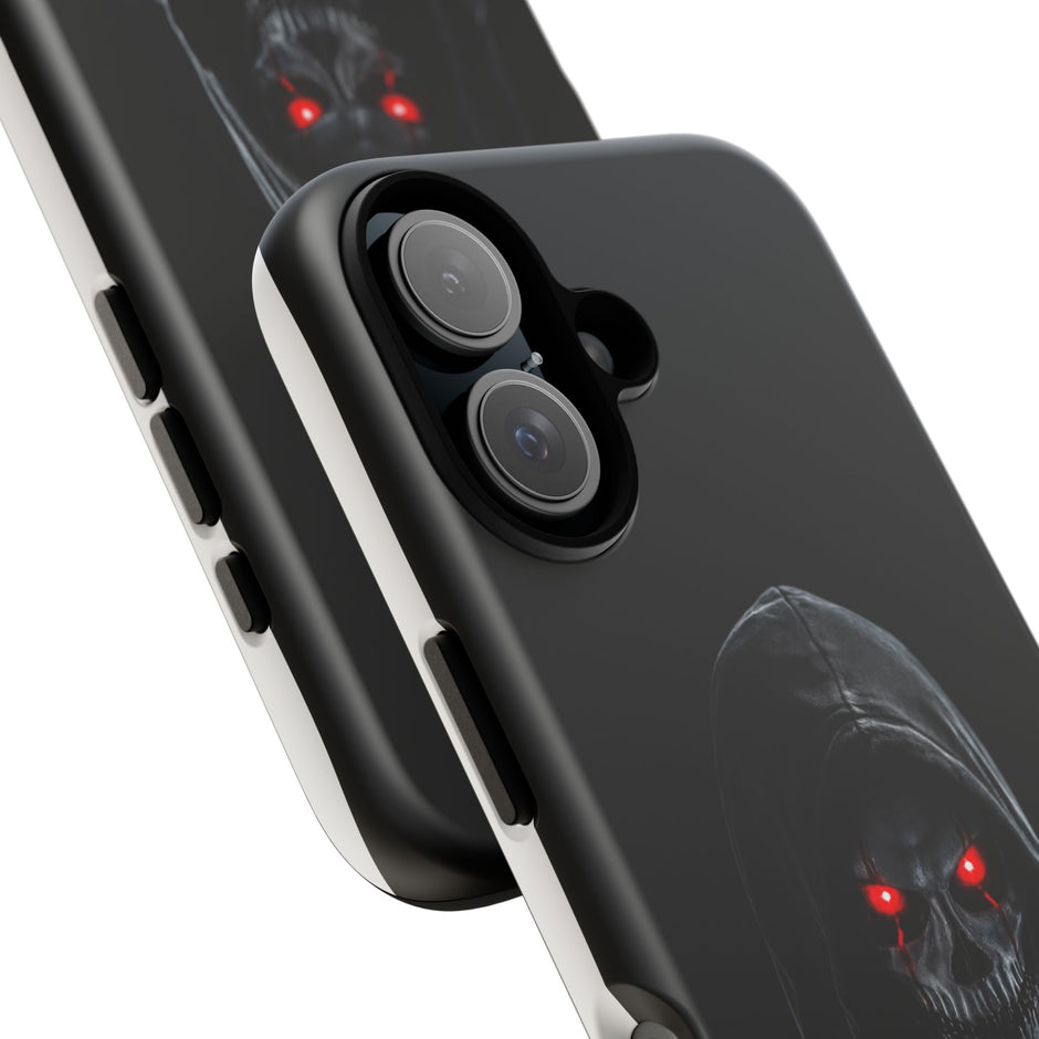 Tough Phone Case – Hooded Grim Reaper with Red Glowing Eyes